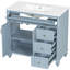 Meuble-lavabo 36 po avec lavabo, armoire autoportante et rangement compact-348380216