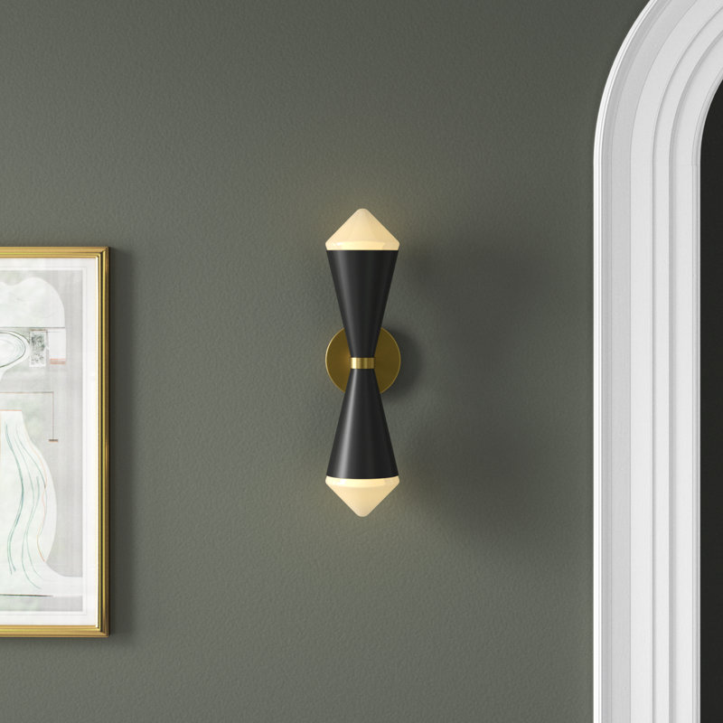 Steel Armed Sconce, Black