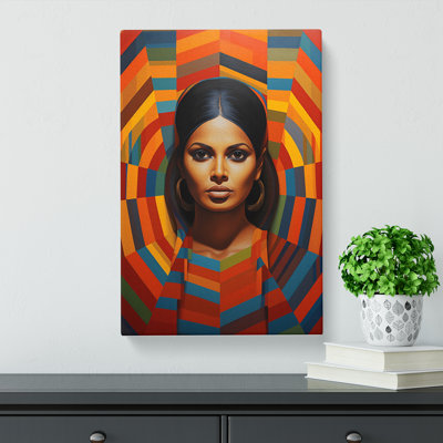 Indian Woman Op - No Frame Print