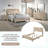Simple Natural Wood Queen Bed