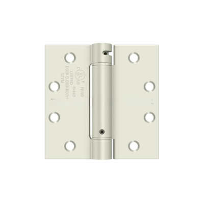 Deltana DSH45USPW 4-1/2" x 4-1/2" Spring Hinge, UL Listed in Prime Coat White
