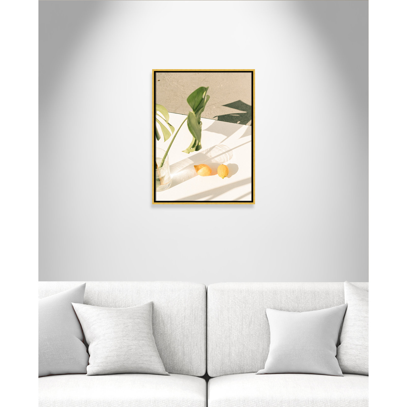 Citrus and Palms Print, 25.5'' H x 19.5'' W x 2'' D, Gold Framed