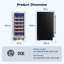 Simzlife 15 Inch 30 bottles Under-counter Refrigerators, Single Zone Wine Fridge, Wine Refrigerator Digital Temperature Control, Freestanding Wine Chiller with Removable Shelves