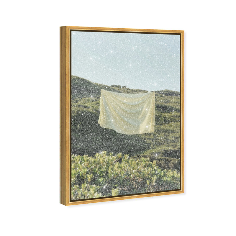 Floating Cotton II Print by Oliver Gal, 31"H x 21"W, Gold Floater Frame