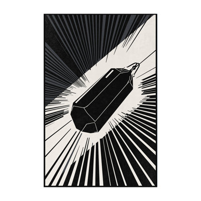 Tapis moderne et contemporain à motif géométrique lavable à la machine Hambrook Speed Bag