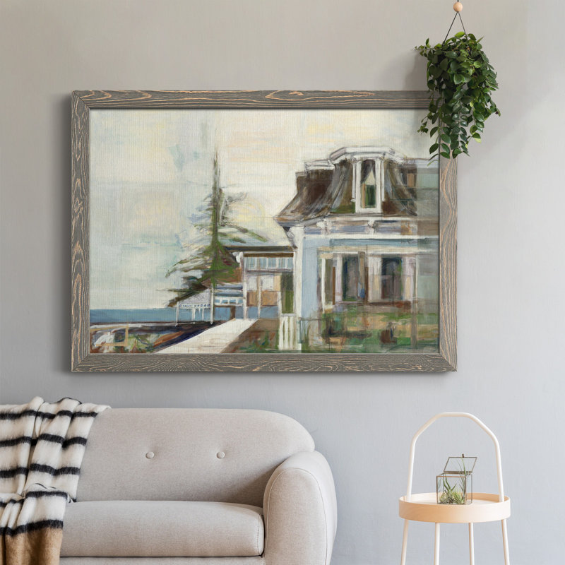 Port Townsend - cadre photo, reproduction d'art sur toile, H 23 po x l 32 po x P 1 po, Encadré gris