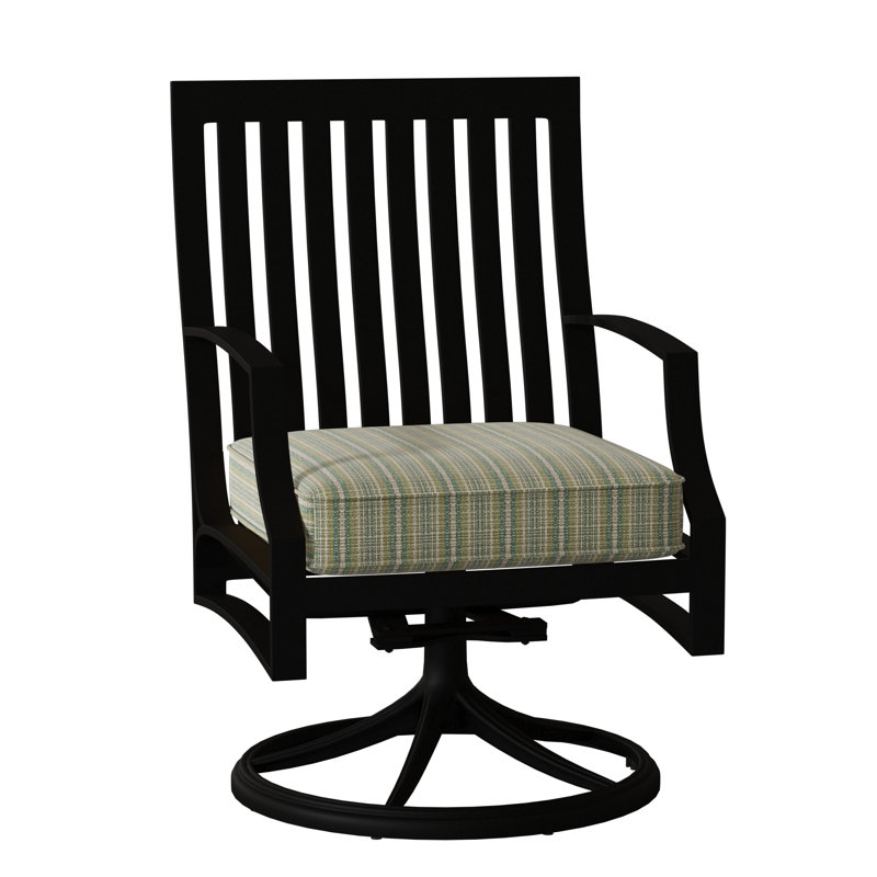 Seal Cove Outdoor Dining Armchair, Poet Birch Sunbrella®, Textured Black