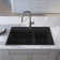 33'' L Drop-In Double Bowl Quartz Composite Kitchen Sink