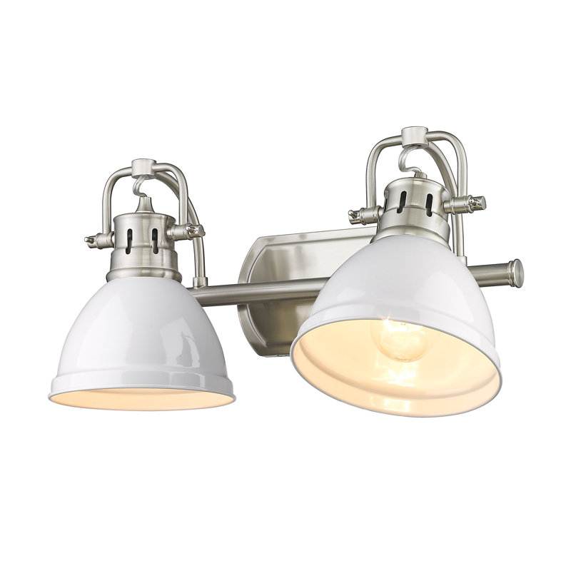 Lyndee 2 - Light Dimmable Vanity Light, White, Pewter