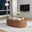 Table basse ovale de luxe moderne, pièce décorative élégante pour le salon, sans assemblage-1770116653