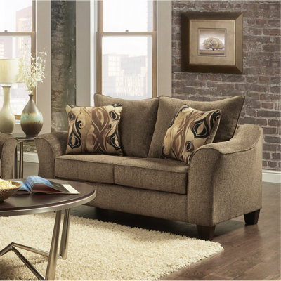 Fabric Pillowback Loveseat