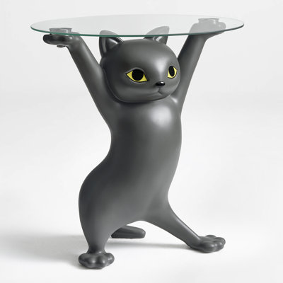 23''H Enchanting Cute Cat Side Table