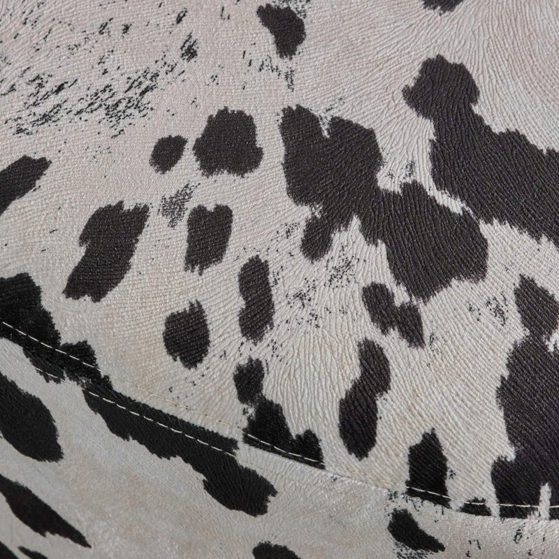 Repose-pieds en forme de vache, tabouret décoratif pour salon / chambre à coucher animal - noir / blanc