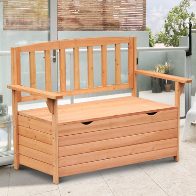 Melbourne Outdoor 2 Seater Garden Bench Backrest 112 x 84 x 58 cm Natural