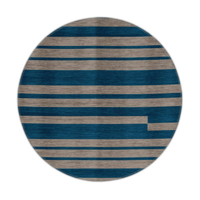 HorizontalStripes Green Indoor and Outdoor Area Rug