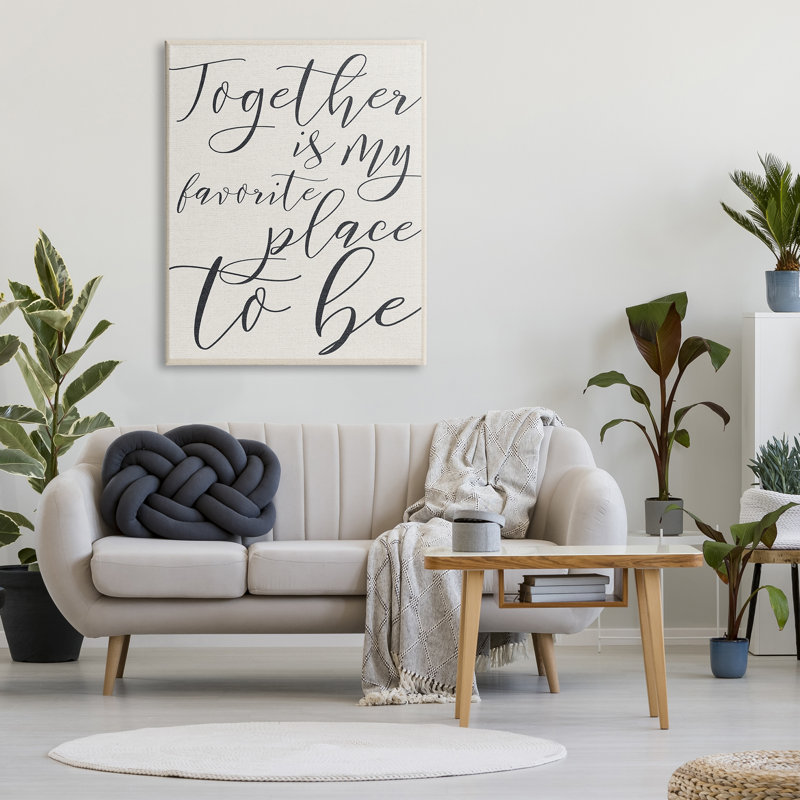 Together My Favorite Place To Be, Toile tendue, L 36 po x H 48 po