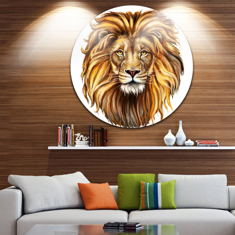 Alfaro King Lion Aslan - impression d'art graphique, H 23 po x l 23 po x P 1 po, Métal