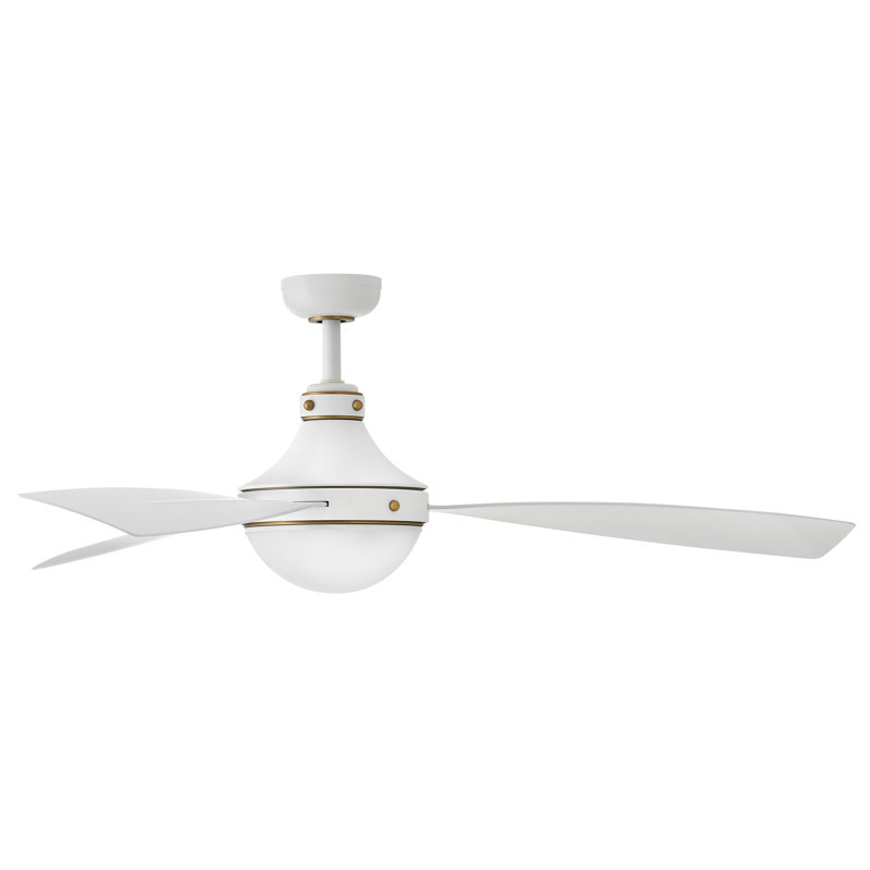 Cascade 62'' Ceiling Fan with LED Lights, Matte White