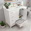Meuble-lavabo moderne en bois massif de 42 po avec comptoir en pierre frittée et 9 tiroirs-133403559-133403560