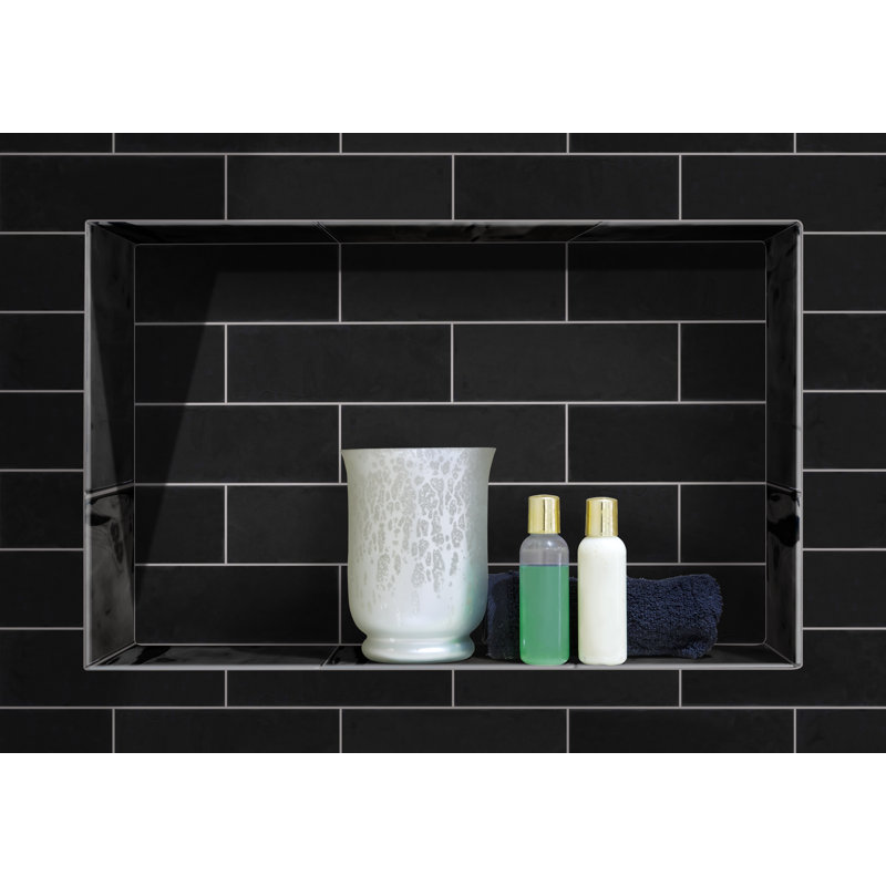 Metrola 4 in. x 12 in. Glossy Ceramic Subway Wall Tile, Carbon