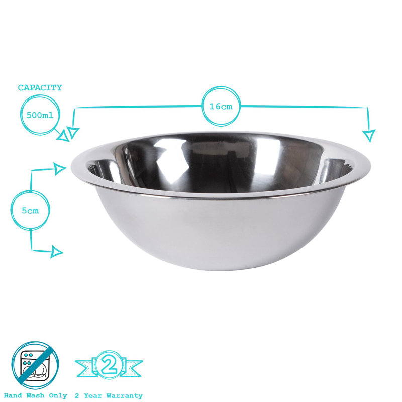 Argon Tableware - Stainless Steel Mixing Bowl, 16cm