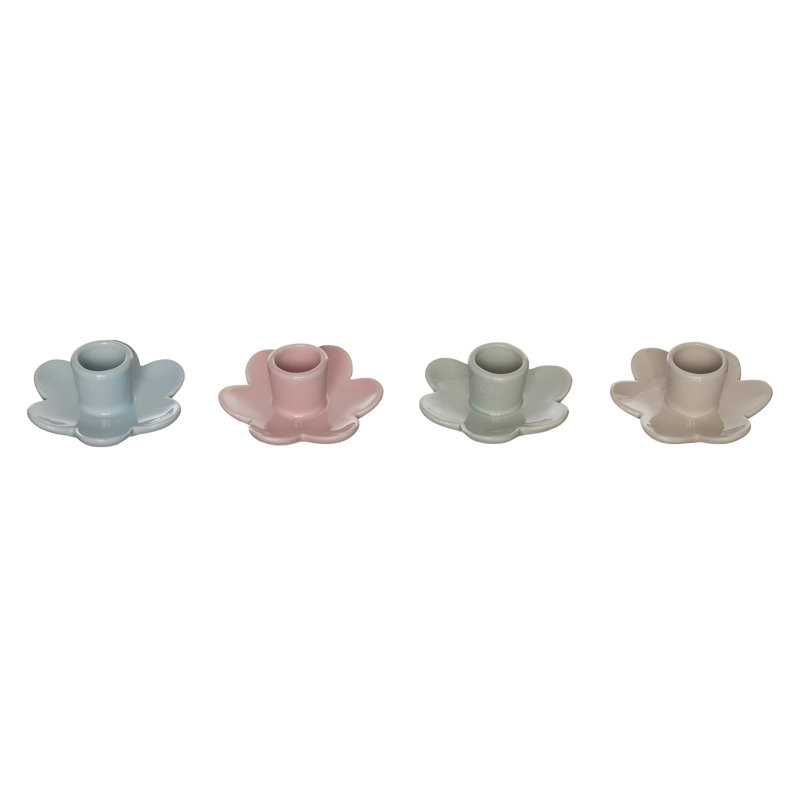  Ceramic Daisy Candle Holder Set of 4 Easter Home Decorations