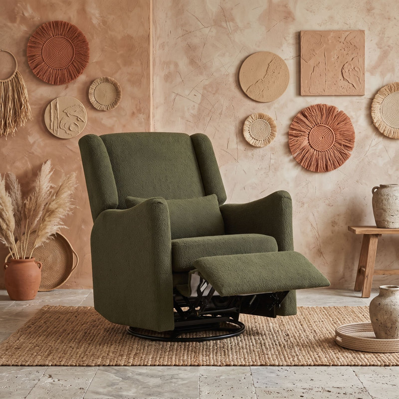 Fauteuil inclinable et pivotant moderne avec repose-pieds verrouillable à 3 positions, dossier rembourré moelleux, rotation douce sur 360 °