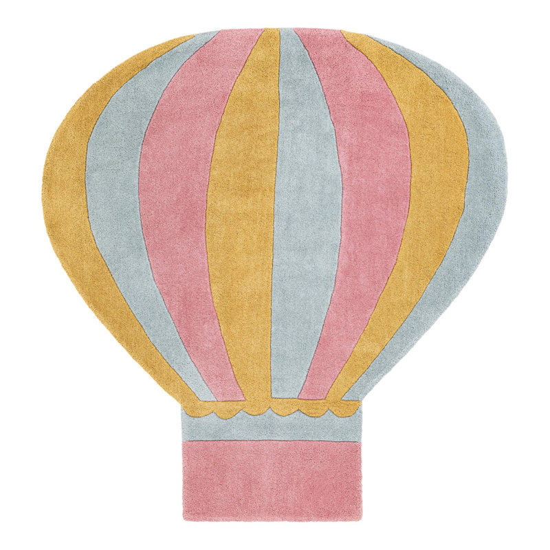 Unique Loom Zeppelin Playtime Kids Wool Rug, Novelty 5'1" x 5'5"