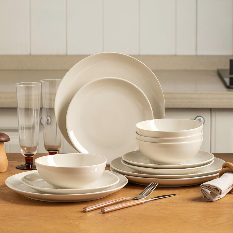  Poise 12 Piece Stoneware Dinnerware Set, Service for 4