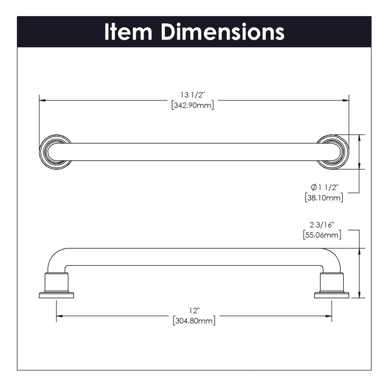 Appliance Pull, Brushed Golden Brass