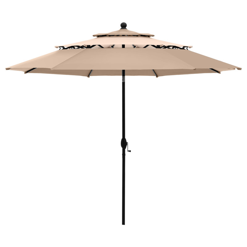Parasol de marché 120 po Alyah, Beige / Cannelle