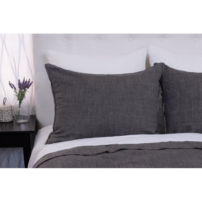 Harlow, housse de couette, gris anthracite, reine, Housse de couette pour grand lit