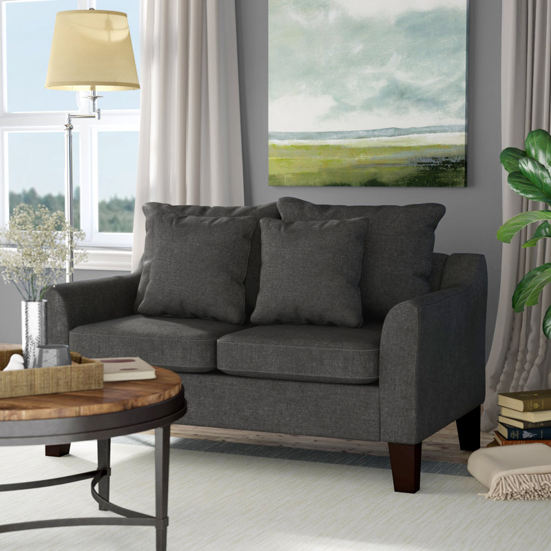 Michael Upholstered 56.3'' Loveseat, Dark Gray