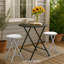 Tabouret pliant sans dossier 24 po Lavish Home avec capacité de 225 lb (ensemble de 2, blanc)-916327871-850238676