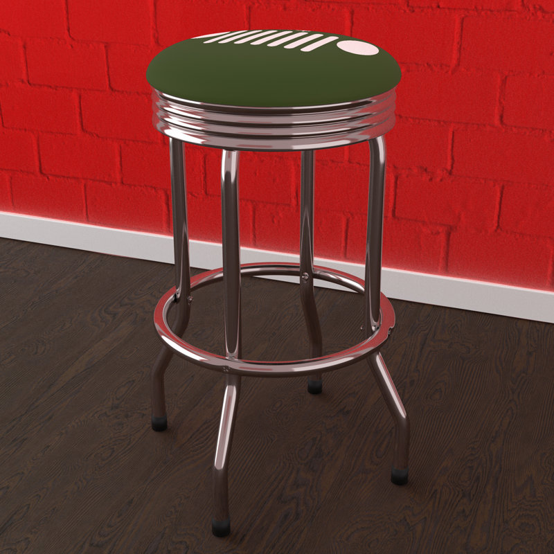 Swivel Upholstered Counter Stool with Metal Frame