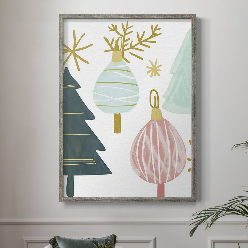 «Christmas Holiday Art CCLXVII», reproduction d'art encadrée - bois massif, H 15 po x l 12 po