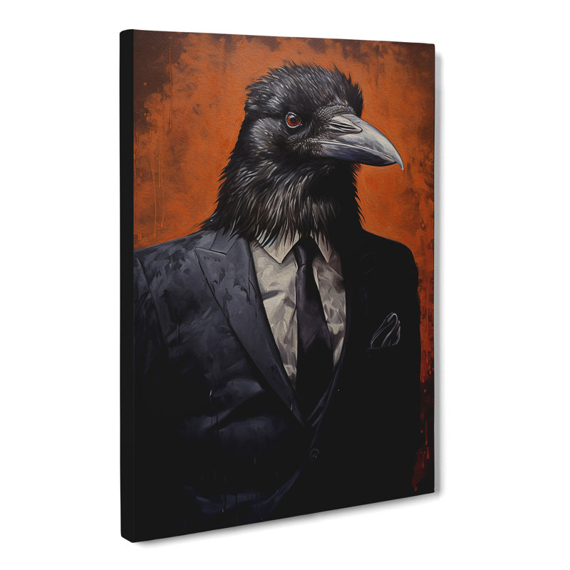 Raven In A Suit No.2 - Print, 76cm H x 50cm W x 3cm D