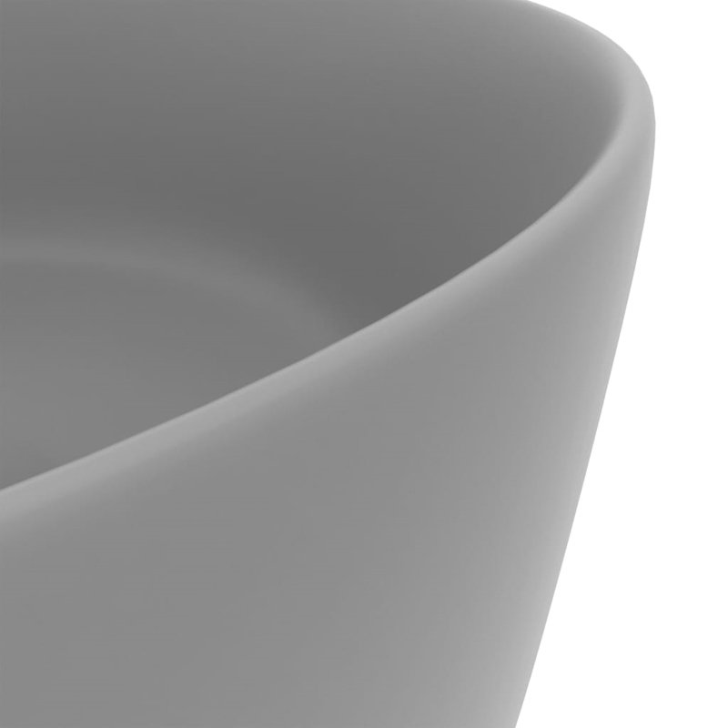 Belfry Bathroom Katha 400mm L x 400mm W Ceramic Circular Sink, Light Grey