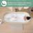 69'' Freestanding Soaking Solid Surface Bathtub