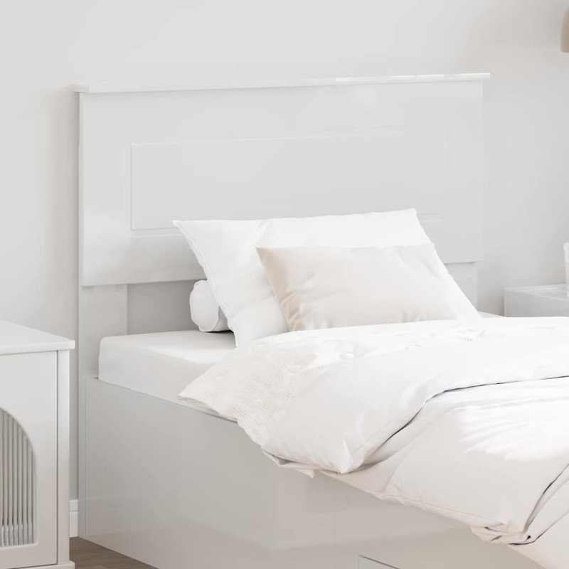Panel Headboard, UK Single - DE 90 x 190 cm, Gloss White