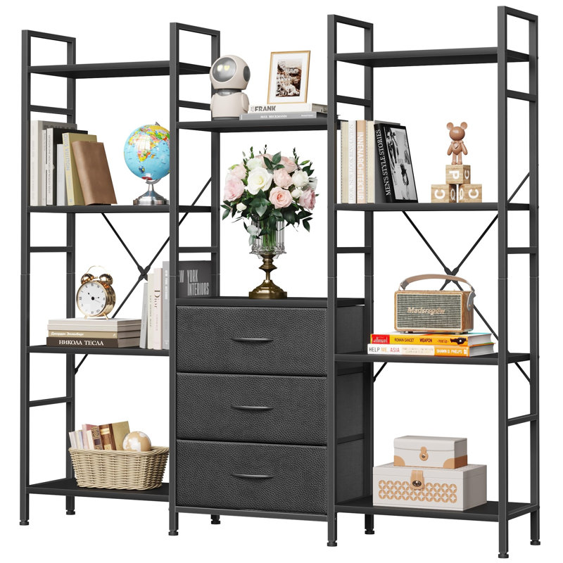 142cm H x 120cm W Book Cabinet Bookcase, Black