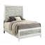 Lit de panneau de lit grand / moderne de style moderne / contemporain 1pc Gris et blanc-1324187915