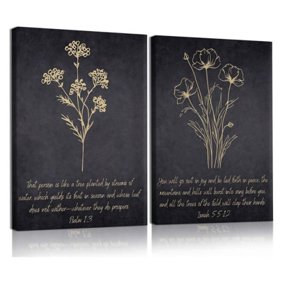 2 Piece Wrapped Canvas Wall Art