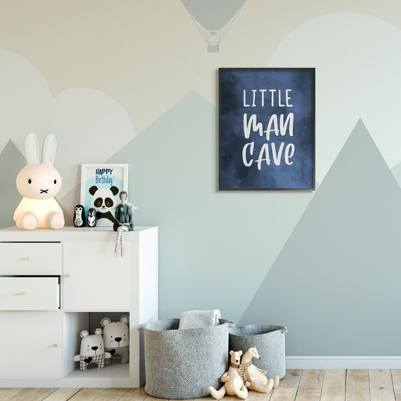 «Little Man Cave» par Daphne Polselli - impression d'art graphique, Giclée encadrée noir minuit, H 30 po x l 24 po x 1,5 po