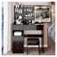Coiffeuse de maquillage moderne de 37 pouces avec miroir coulissant à DEL - lumière tricolore à contrôle tactile, luminosité réglable, rangement dans le tiroir de gauche, tabouret rembourré inclus, ensemble de coiffeuse American Design
