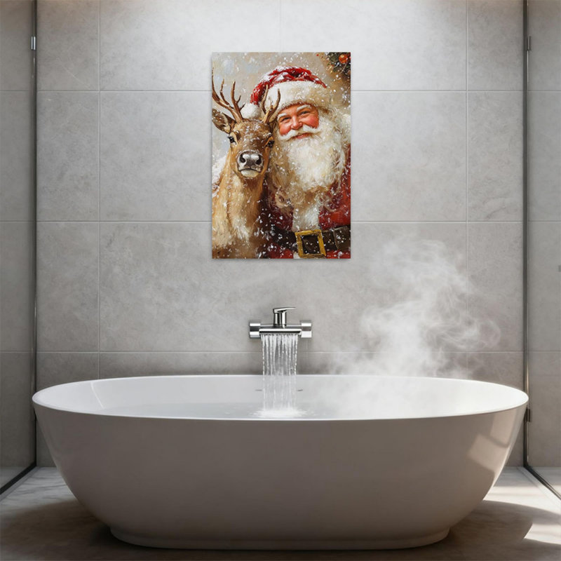 Art mural en toile 24 po x 36 po Christmas Reindeer