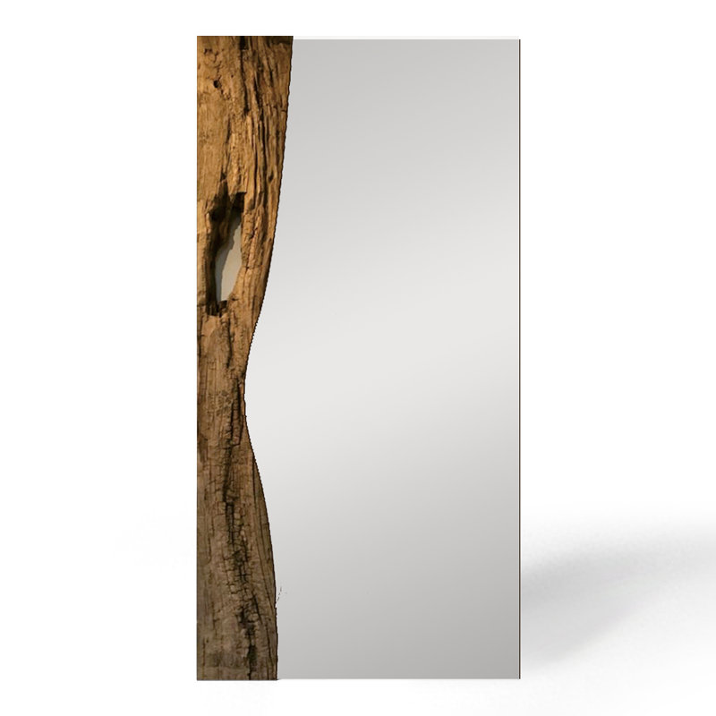 Zen-Style Pine Frame Large-Sized Full-Length Mirror, 78.74" x 35.43"