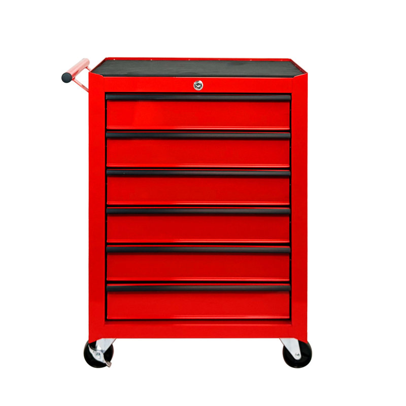 Coffre à outils roulant en métal, Red