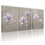 Mauve fleur de magnolia sur toile tendue, ensemble de 3 reproductions de peintures à l'huile pour salon-121570562