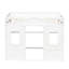 Lit mezzanine simple en bois massif avec finition blanche pour une chambre à coucher élégante, utilisation durable en pin-1358913117-1358913115